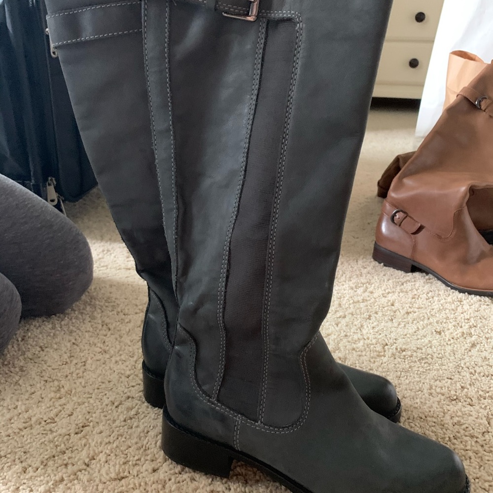 Gray Suede Boots